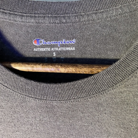 Champion Gray Tee Cotton Small - Picture 3 of 8